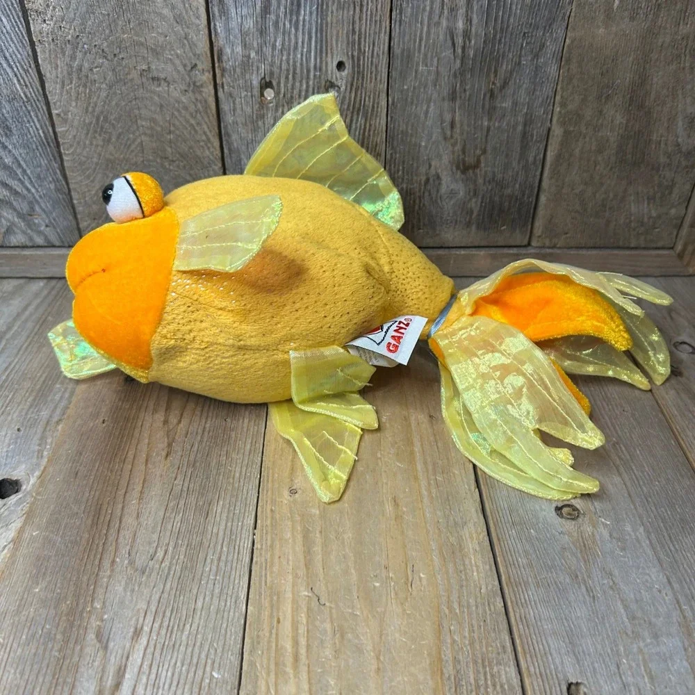 Ganz Webkinz Fantail Goldfish Plush HM218 Yellow Orange Sealed Code New with Tag